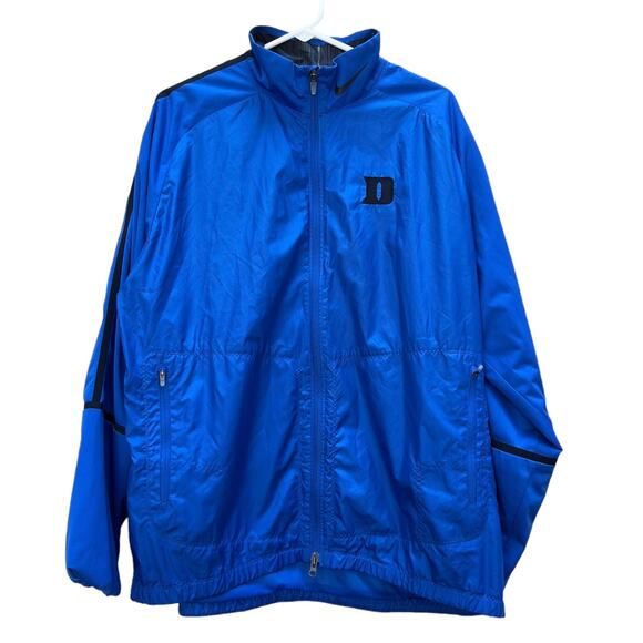 Nike Golf Duke Blue Devil Full Zip Jacket Blue Black Zipper Pockets Men's XL - Picture 1 of 7